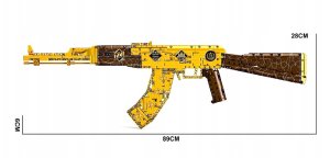 Ruchome klocki Konstrukcyjne Karabin AK47 1548 elementów 5