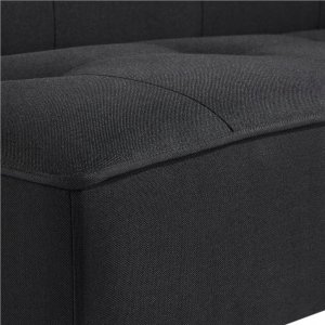 Sofa rozkładana z funkcją spania KANAPA z uchwytem na kubek Black 7