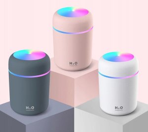 Dyfuzor zapachowy Grajlandia Nawilżacz Powietrza na USB 300ml - DYFUZOR LED - różowy 2