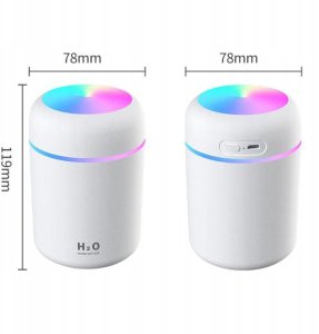 Dyfuzor zapachowy Grajlandia Nawilżacz Powietrza na USB 300ml - DYFUZOR LED - szary 9