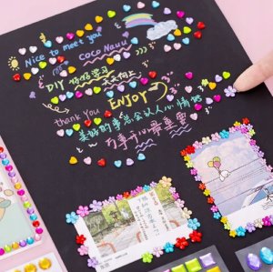 Diamenciki diamenty naklejki na twarz kryształki 3D okrągłe różne wielkości 9