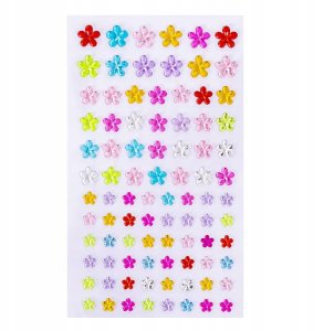 Diamenciki diamenty naklejki na twarz kryształki 3D kwiatki flowers 1