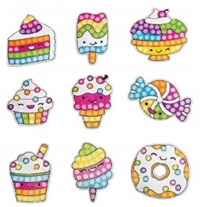 Diamentowe obrazki / naklejki dla dzieci / rękodzieło artystyczne / CANDY 1