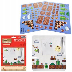 Przepiękny zestaw magnesów na lodówkę magnes Mario Bros. 80 szt Licencja 1
