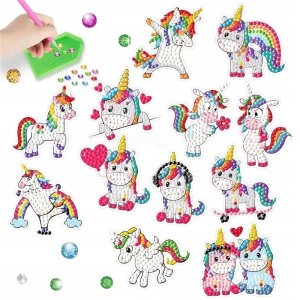 Diamentowe obrazki / naklejki dla dzieci / rękodzieło artystyczne / UNICORN 1