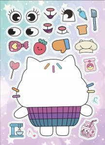 Wyklejanka manualna dla dzieci Koci Domek Gabi Naklejka Naklejki 12 Arkuszy 2