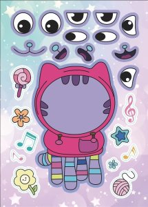 Wyklejanka manualna dla dzieci Koci Domek Gabi Naklejka Naklejki 12 Arkuszy 3