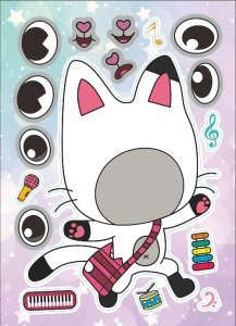 Wyklejanka manualna dla dzieci Koci Domek Gabi Naklejka Naklejki 12 Arkuszy 4