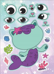 Wyklejanka manualna dla dzieci Koci Domek Gabi Naklejka Naklejki 12 Arkuszy 5