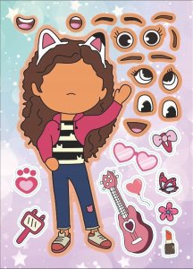 Wyklejanka manualna dla dzieci Koci Domek Gabi Naklejka Naklejki 12 Arkuszy 7