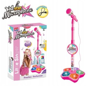 Mikrofon dla dzieci Kid Star Microphone - Mały Gwiazdor na scenie - Różowy 1
