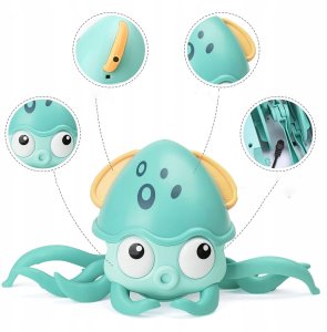 Ośmiornica Octopus Pełzająca Interaktywna Zabawka z Dzwiękiem Zasilanie USB 8