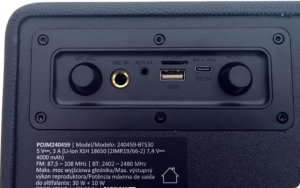 Przenośny głośnik RETRO 30W +10W - Radio FM, BT 6