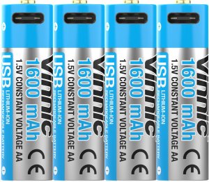 Vinnic Rechargeable Akku AA USB Type-C, 4pcs 1