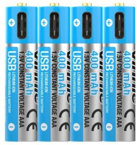 Vinnic Rechargeable Akku AAA USB Type-C, 4pcs 1