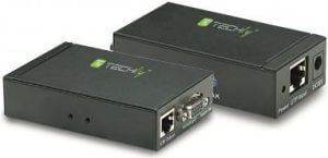 System przekazu sygnału AV Techly Extender VGA po kablu Cat.5/5e/6 czarny (301122) 1