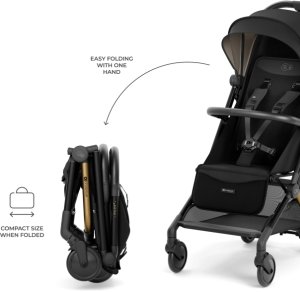 Kinderkraft PILOT 2 ultralekki wózek spacerowy do samolotu czarny 4