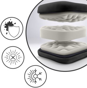 Leżak ogrodowy składany z poduszką Sofotel ChillWell zestaw 2 szt czarny 6