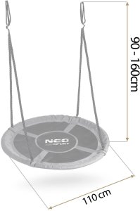 NeoSport Huśtawka bocianie gniazdo Swingo 110 cm 5