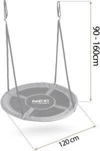 NeoSport Huśtawka bocianie gniazdo Swingo 120 cm 4