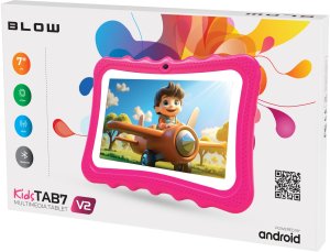 Tablet KidsTAB7 V2 4/32GB różowe etui kamera 2MP 2