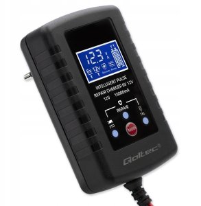 Automatyczna ładowarka do akumulatora AGM GEL STD 6V/12V | 2A | Prostownik z funkcjš naprawy i wywietlaczem LED 4