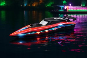 Madej Motorówka R/C z ładowarkš USB 4 kolory MIX 3