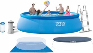 Intex Basen ogrodowy rozporowy Easy Set 457x107 cm zestaw z pompą i wyłącznikiem różnicowym INTEX 26166GN 6
