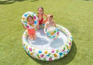 Intex Zestaw 3w1 basen dmuchany, piłka i kółko 132x28 cm INTEX 59469 ananas 2