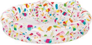 Intex Zestaw basen dmuchany ogrodowy Lody + piłka + koło 122x25cm INTEX 59460 2