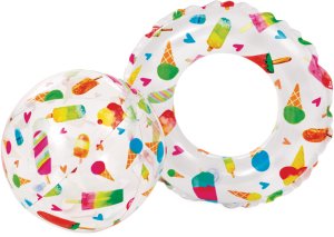 Intex Zestaw basen dmuchany ogrodowy Lody + piłka + koło 122x25cm INTEX 59460 3