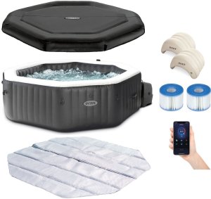 Ogrodowe dmuchane Spa basen z hydromasażem 4 osoby 120+4 dysze INTEX 28458 1