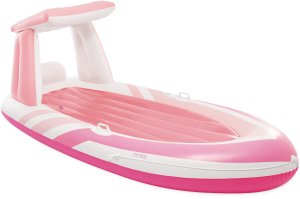 Różowy materac do pływania Z DASZKIEM 244x119x97 cm INTEX 57804 1