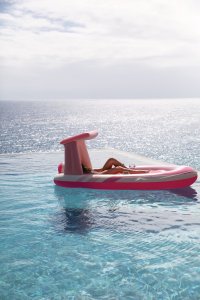 Różowy materac do pływania Z DASZKIEM 244x119x97 cm INTEX 57804 14