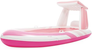 Różowy materac do pływania Z DASZKIEM 244x119x97 cm INTEX 57804 4