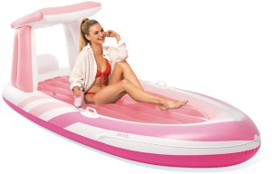 Różowy materac do pływania Z DASZKIEM 244x119x97 cm INTEX 57804 6