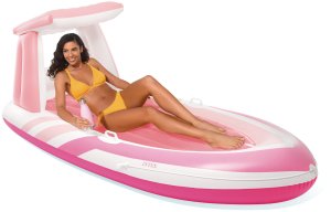 Różowy materac do pływania Z DASZKIEM 244x119x97 cm INTEX 57804 7