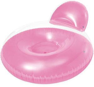 Dmuchany fotel materac z oparciem 137x122 cm INTEX 58889 różowy 1