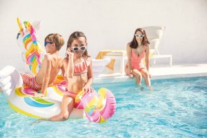 Duży dmuchany materac do pływania JEDNOROŻEC 198x140x97 cm INTEX 57561 8