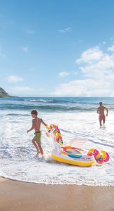 Duży dmuchany materac do pływania JEDNOROŻEC 198x140x97 cm INTEX 57561 10