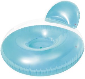 Dmuchany fotel materac z oparciem 137x122 cm INTEX 58889 niebieski 1