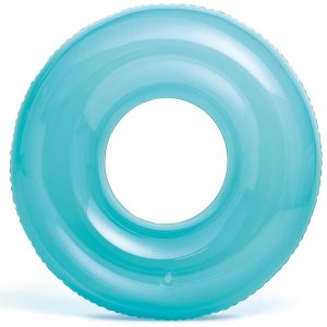 Koło dmuchane do pływania półprzezroczyste neonowe o średnicy 76 cm INTEX 59260 niebieskie 1
