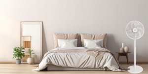 WENTYLATOR STOJĄCY 14" 55W, CYFROWY WYŚWIETLACZ, PILOT, 3 POZIOMY PRĘDKOŚCI 9