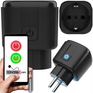 Inteligentne gniazdko WiFi Tuya LTC CZARNE 1