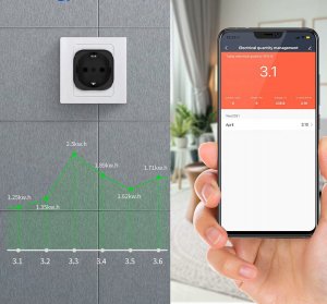 LTC Inteligentne gniazdko WiFi Tuya LTC CZARNE 9