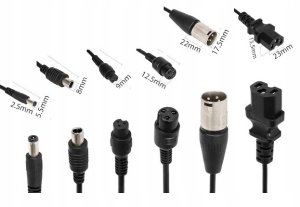 ŁADOWARKA DO HULAJNOGI I POJAZDÓW ELEKTRYCZNYCH 230V AC DC- 42V/2A 84W 6 wtyków DC, 5,5/8/12/17mm GX 9/16mm 2