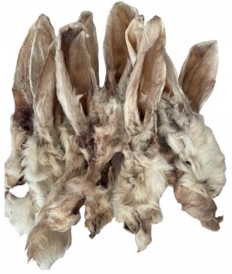 LUCZE Suszone uszy KRÓLICZE z futrem 1kg 100%naturalne 2