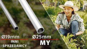 Tunel foliowy szklarnia 2,5x4m zielony stelaż 25 mm 10m2 16