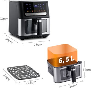 Frytkownica beztłuszczowa Air fryer Berdsen BD-655 czarna 4