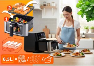 Frytkownica beztłuszczowa Air fryer Berdsen BD-655 czarna 8